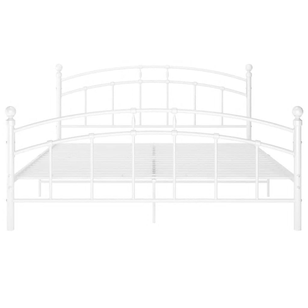 Миниатюра: Рамка за легло бяла метал 140x200 cм