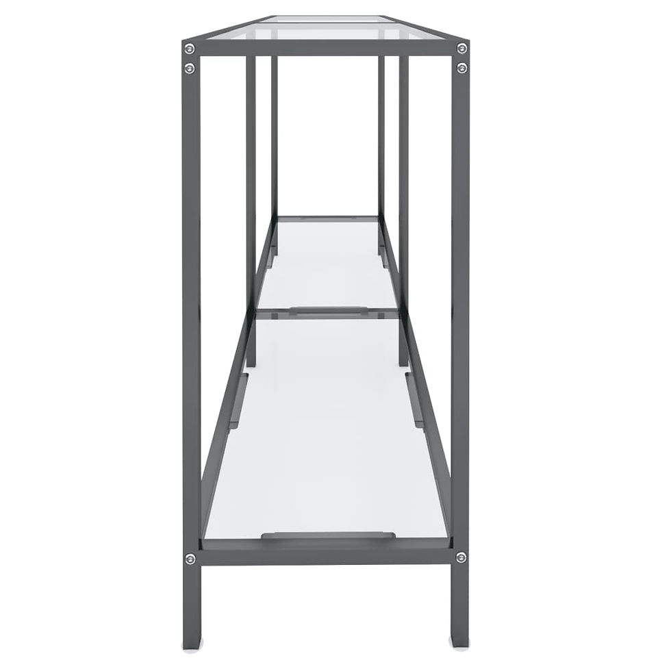 Миниатюра: Конзолна маса прозрачна 140x35x755 cм закалено стъкло