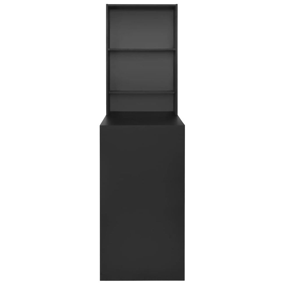 Миниатюра: Бар маса с шкаф черна 115x59x200 см