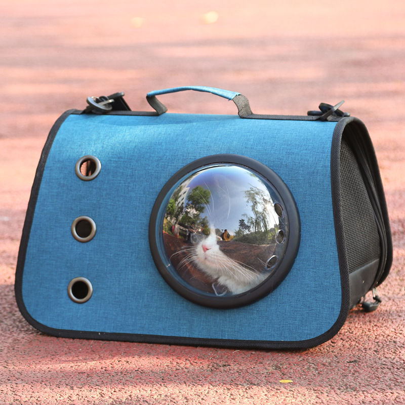 Thumbnail: Foldable Cat Backpack with Breathable Mesh Design