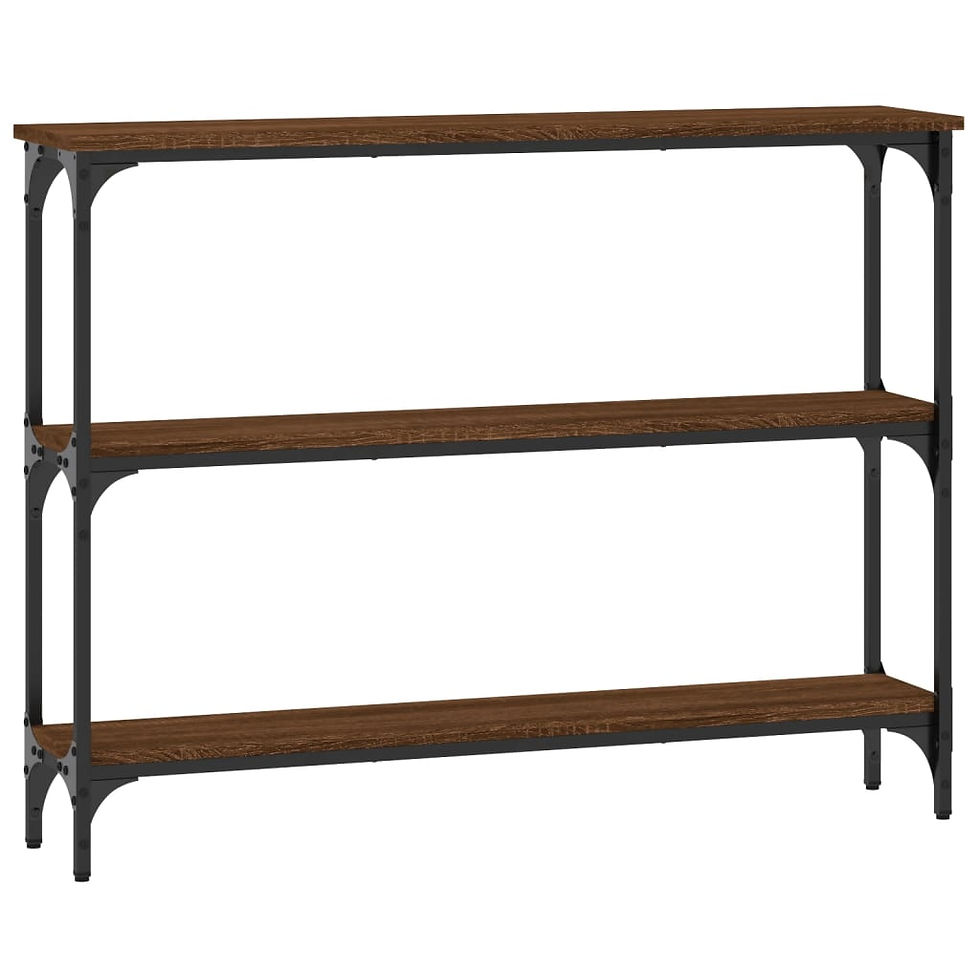 Миниатюра: Конзолна маса кафяв дъб 100x225x75 см инженерно дърво