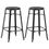 Миниатюра: Бар столове 2 бр черни стомана