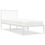 Миниатюра: Метална рамка за легло с горна табла бяла 80x200 см