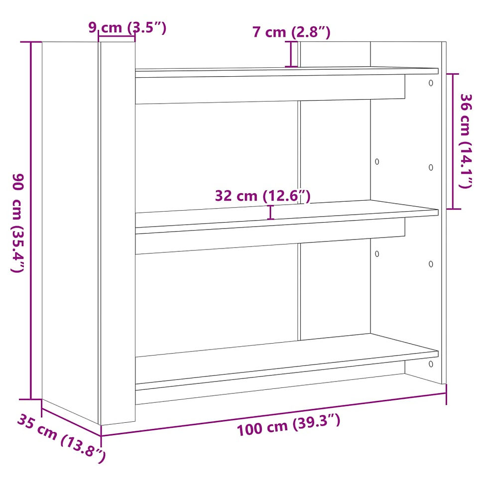 Миниатюра: Конзолна маса бетонно сива 100x35x90 см инженерно дърво