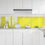 Миниатюра: Кухненски заден панел 2 pcs Жълто 100 x 50 cm закалено стъкло