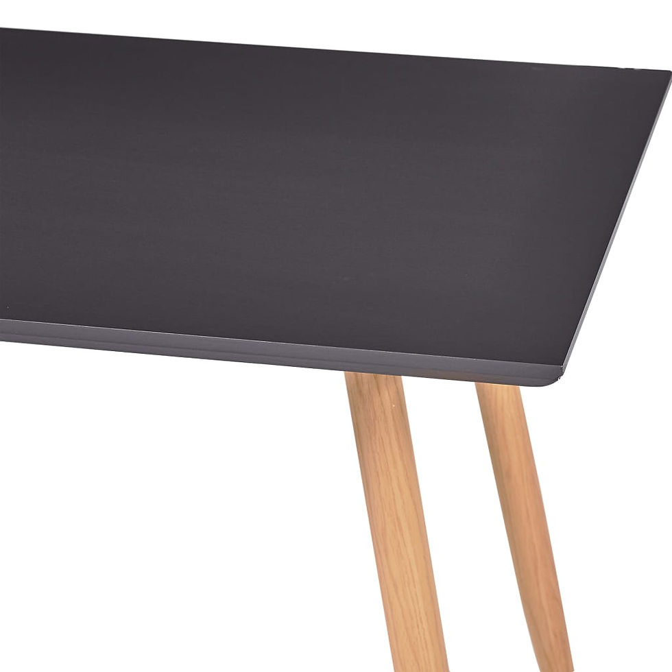 Миниатюра: Трапезна маса сиво и дъб 120x60x74 cм МДФ
