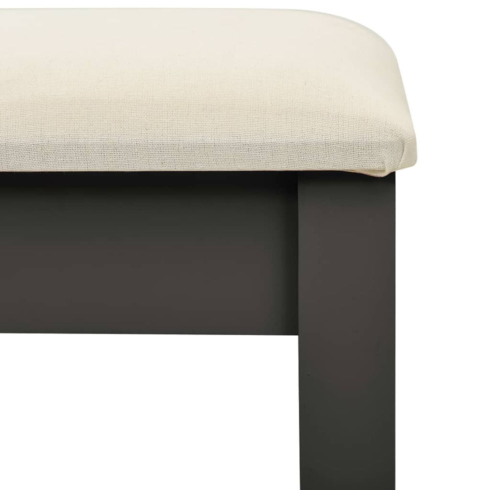 Миниатюра: Тоалетка с табуретка сива 65x36x128 см пауловния МДФ