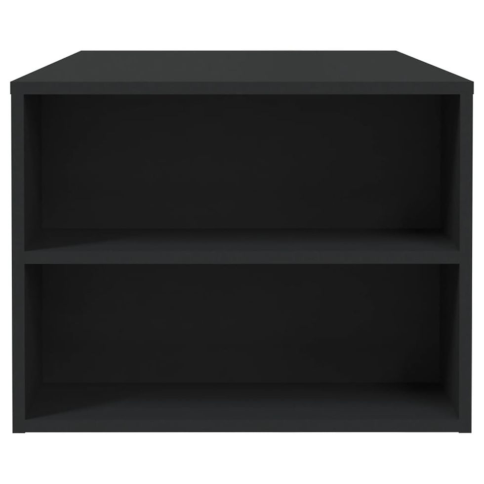 Миниатюра: Кафе маса черна 102x55x42 см инженерно дърво
