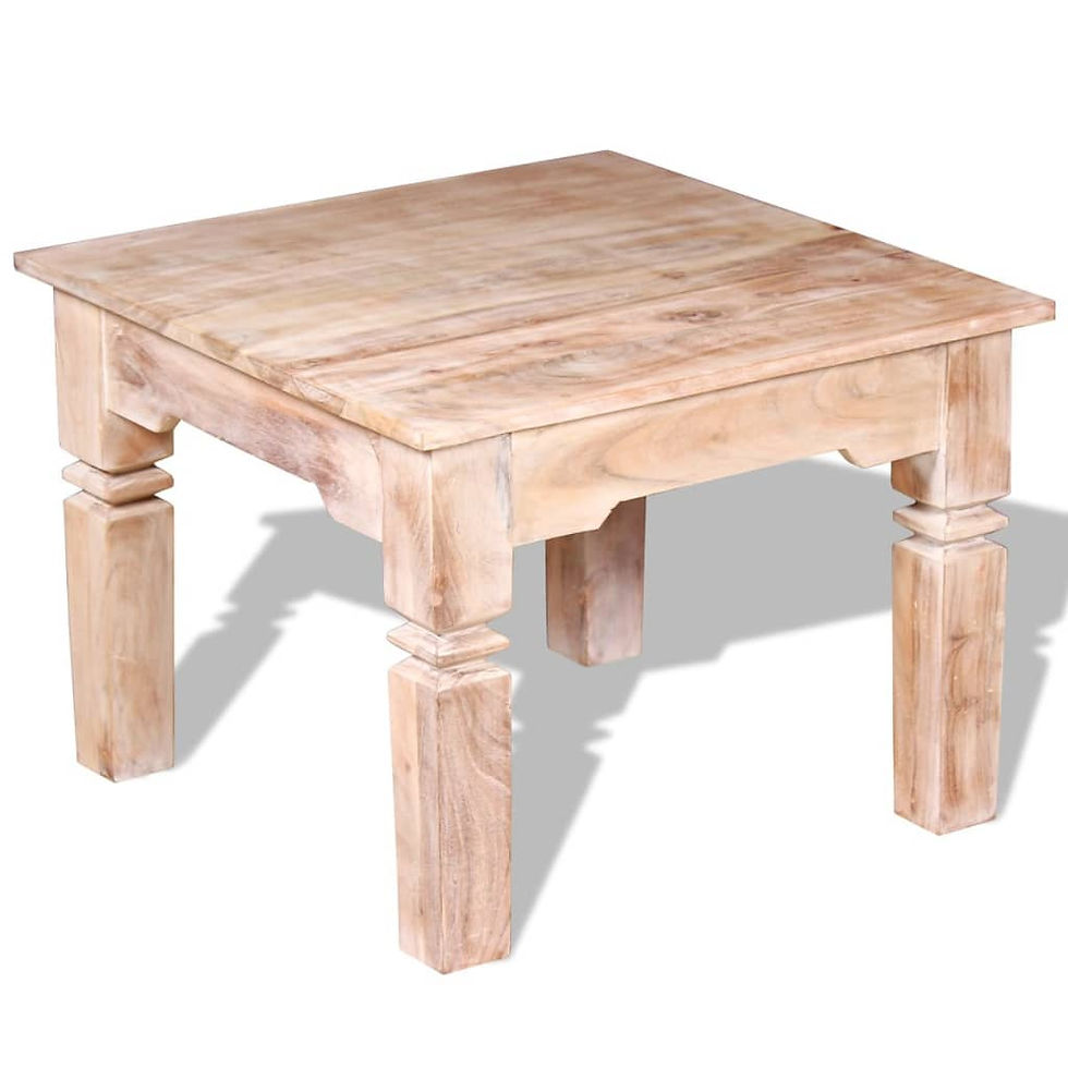 Миниатюра: Маса за кафе акациева дървесина 60x60x45 cм