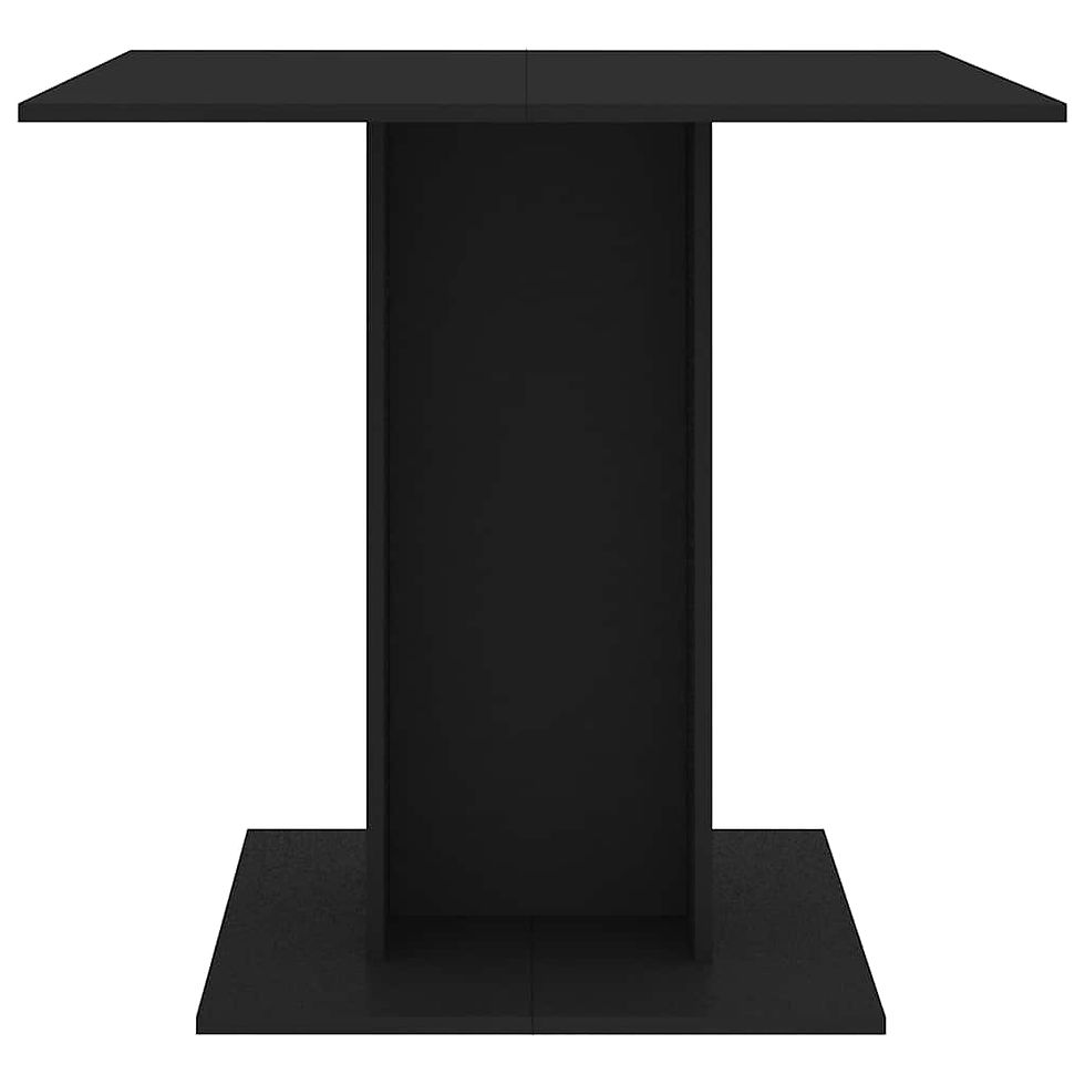 Миниатюра: Трапезна маса черна 80x80x75 см инженерно дърво