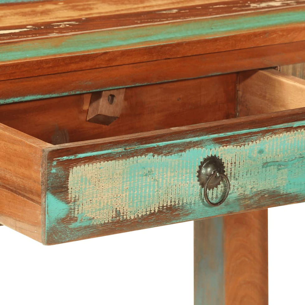 Миниатюра: Конзолна маса 110x30x75 cм регенерирано дърво масив