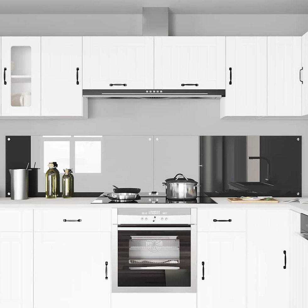 Миниатюра: Кухненски заден панел 2 pcs Тъмен сив 120 x 50 cm