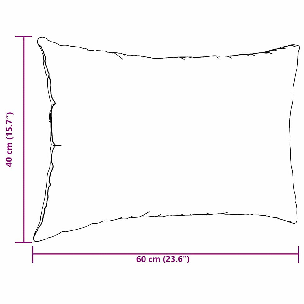 Миниатюра: Диван възглавници 2 pcs Светлосиво 60 x 40 cm Кордюрова тъкан