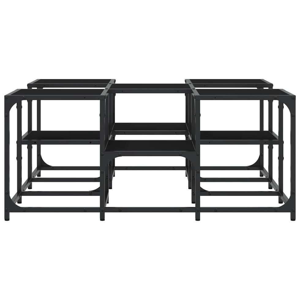 Миниатюра: Кафе маса черна 91x91x40 см инженерно дърво