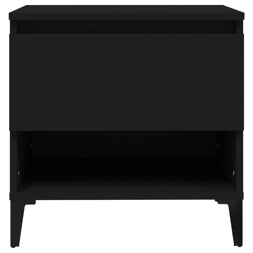 Миниатюра: Странична маса черна 50x46x50 см инженерно дърво