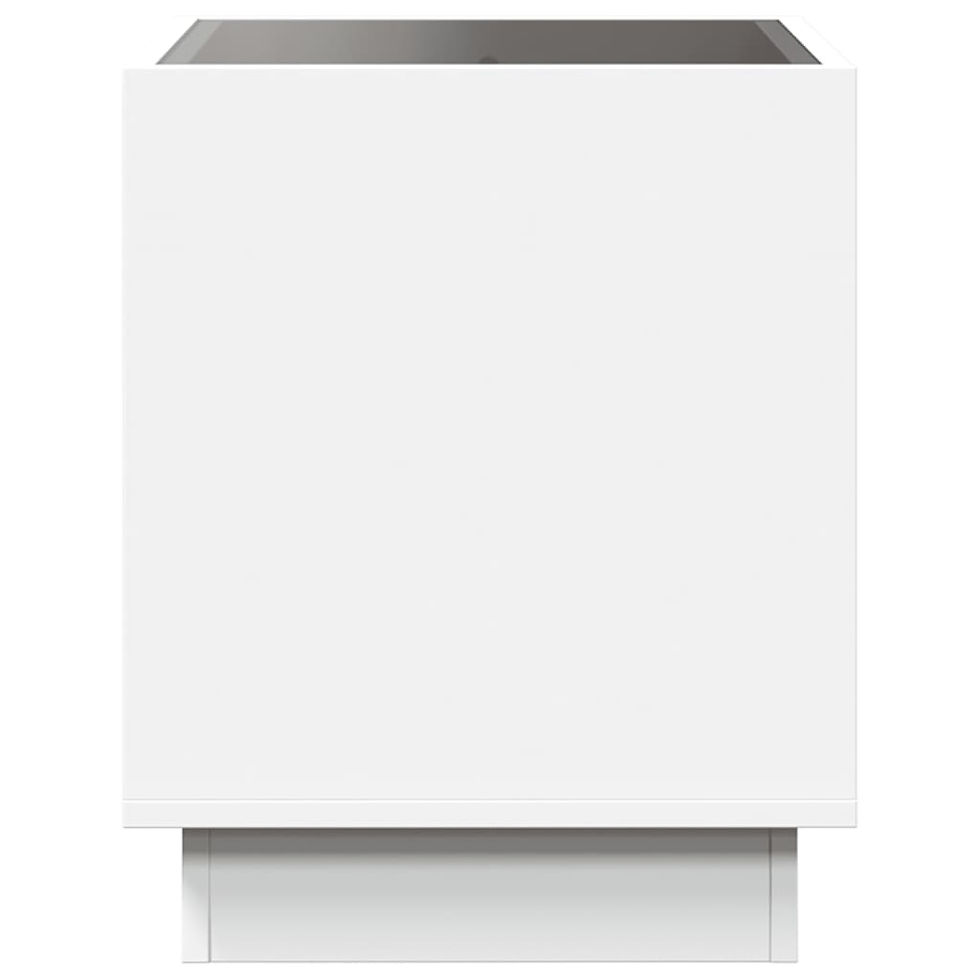 Миниатюра: Маса за кафе с Infinity LED бяла 50x50x50 см
