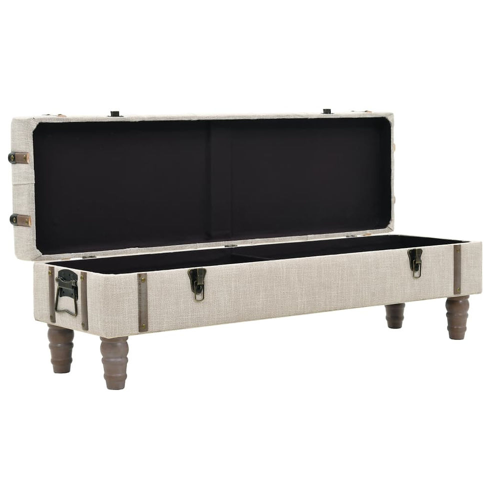 Миниатюра: Пейка за съхранение дървен масив и стомана 111x34x37 см