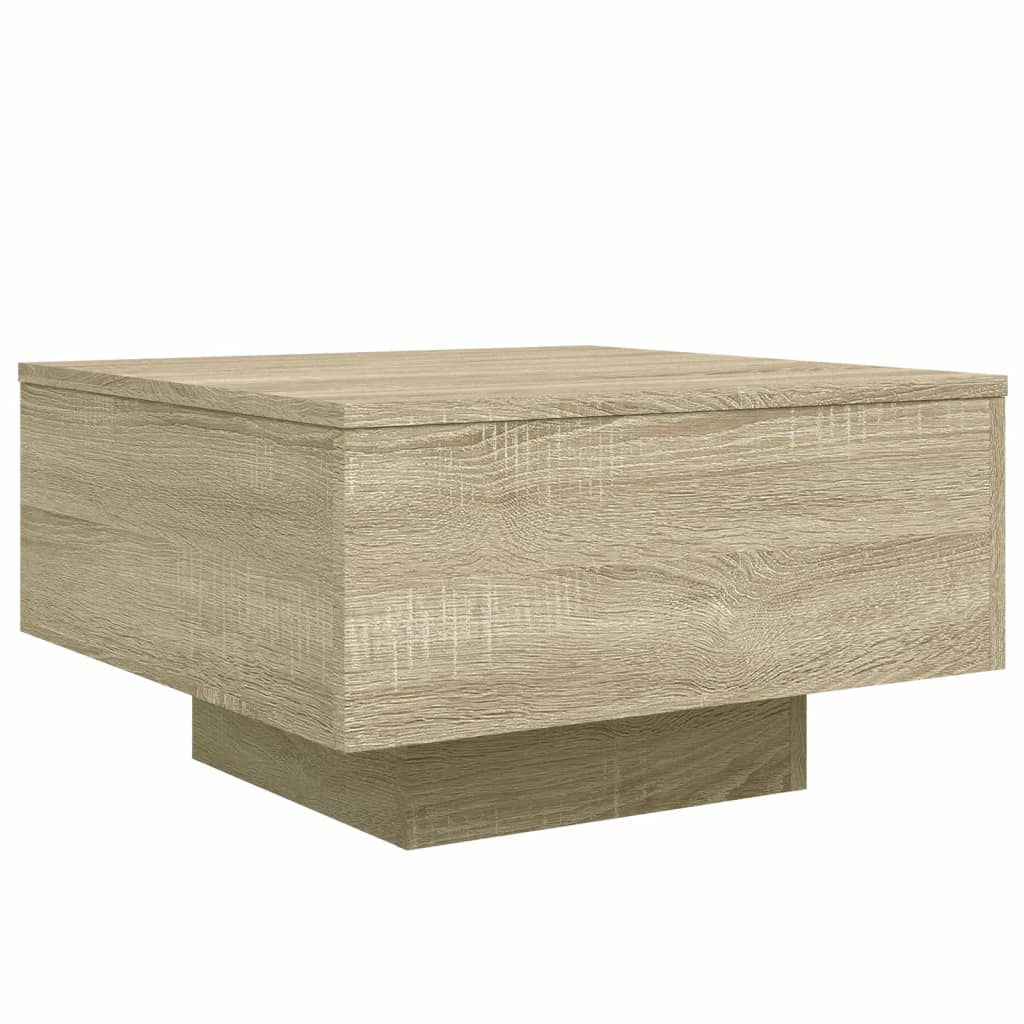 Кафе маса дъб сонома 55x55x31 см инженерно дърво