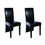 Миниатюра: Трапезни столове 2 бр черни изкуствена кожа