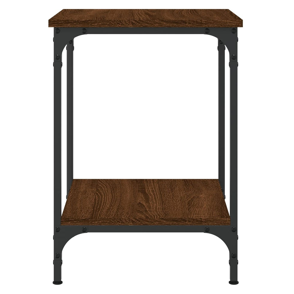 Миниатюра: Кафе маса кафяв дъб 40x40x55 см инженерно дърво