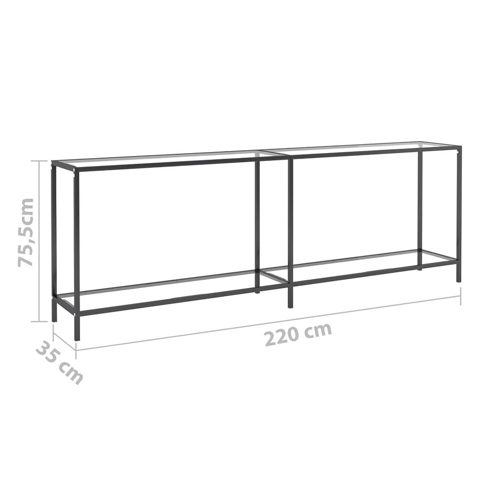 Миниатюра: Конзолна маса прозрачна 220x35x755 cм закалено стъкло