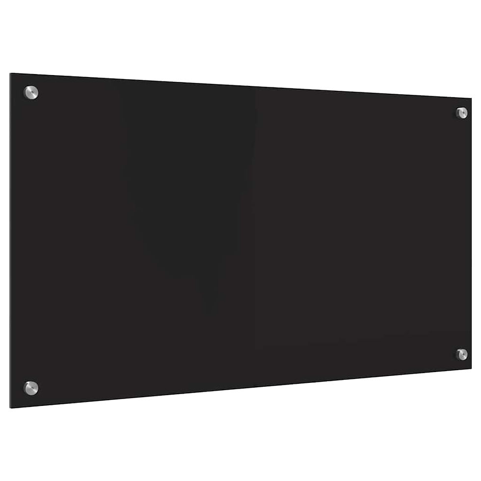 Миниатюра: Кухненски гръб Черно 90 x 50 cm закалено стъкло