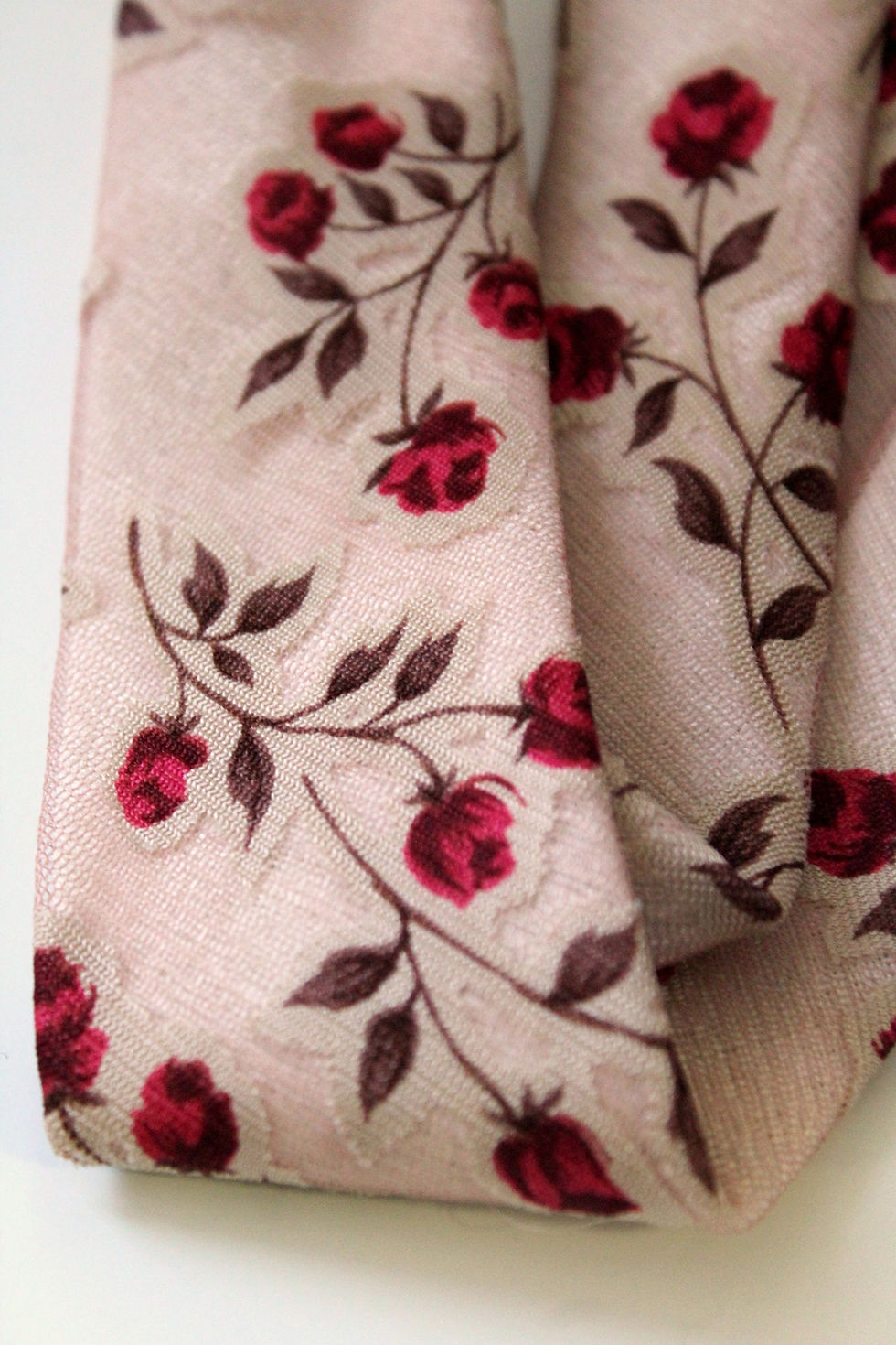 Thumbnail: Roses Lace Blush Necktie | Weddings | Fancy Ties | Bespoke Ties