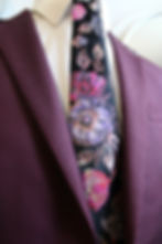 Black Floral Jacquard Necktie