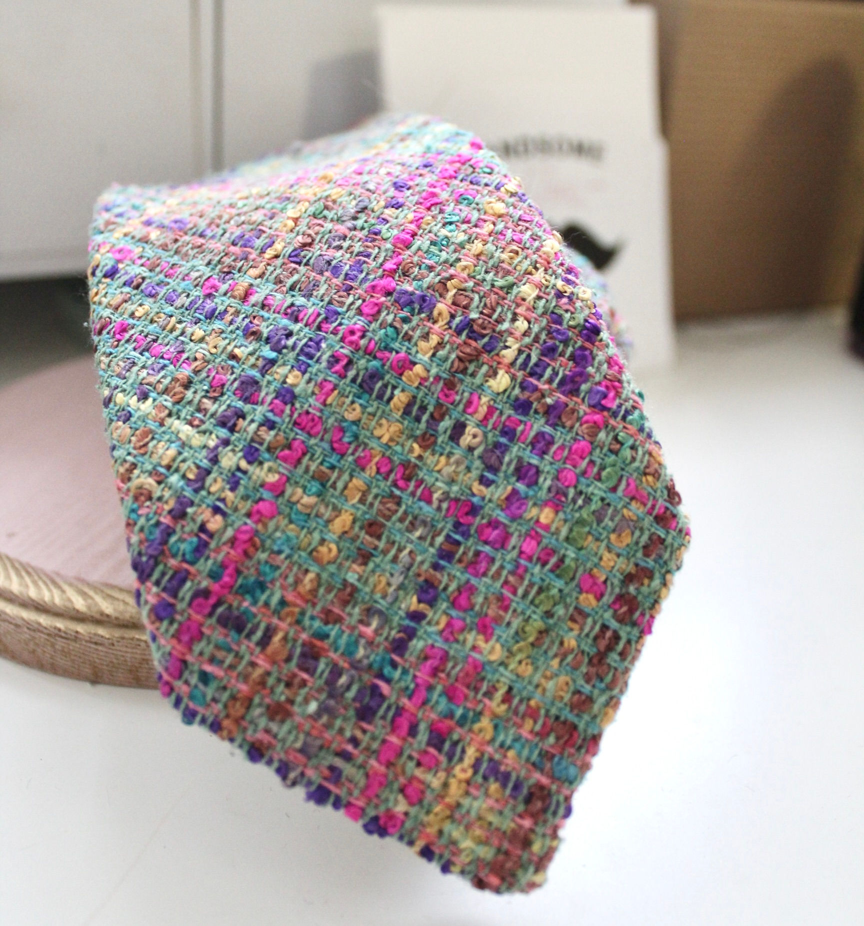 Colour Neon Grain Textured Neck Tie Toronto