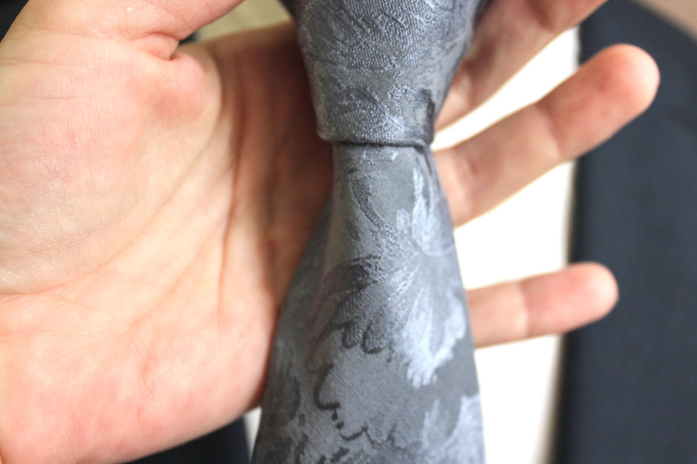 Thumbnail: Dusty Blue Floral Silk Neck Tie