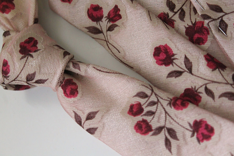 Roses Lace Blush Necktie | Weddings | Fancy Ties | Bespoke Ties
