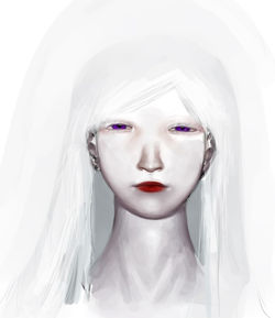백발 여자