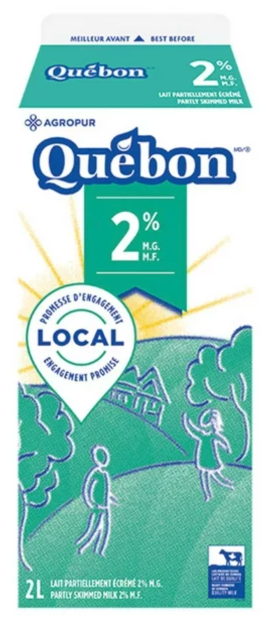 Miniature : Lait écrémé 2% Québon