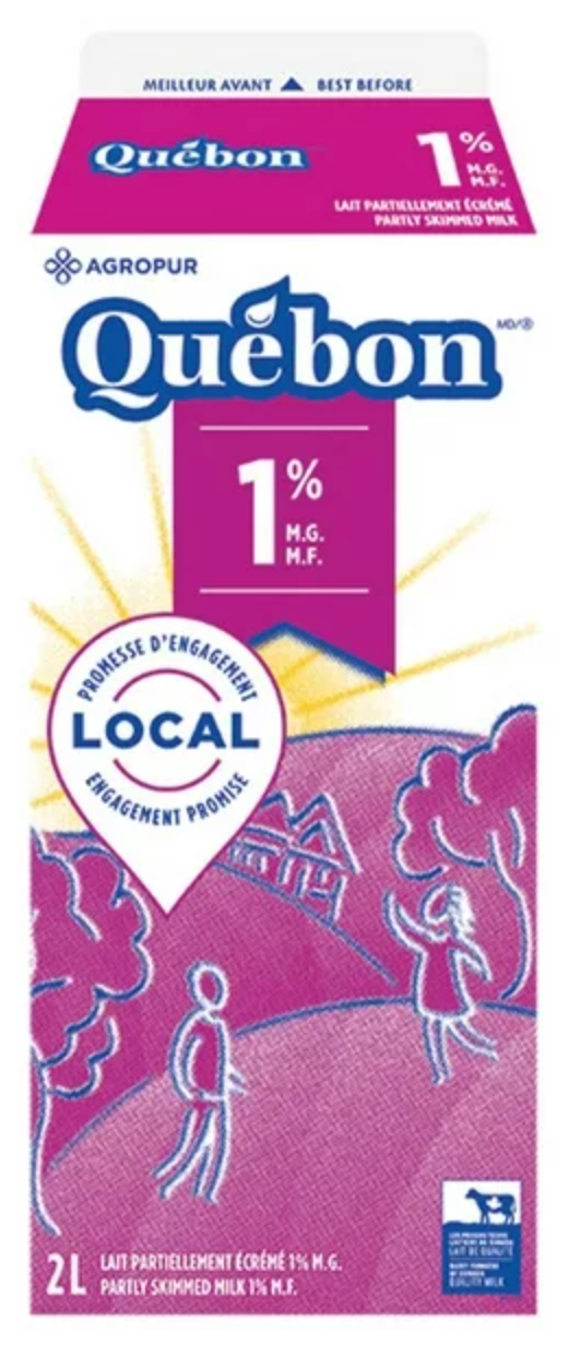 Miniature : Lait écrémé 1% Québon