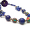 Miniatura: Lapislázuli Redondo Azul  Collar Cuerda Mujer