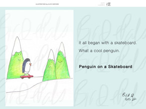 Penguin on a Skateboard
