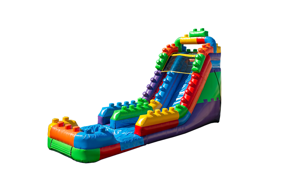 Thumbnail: 18' Megablock Slide - IP (inflated Pool)