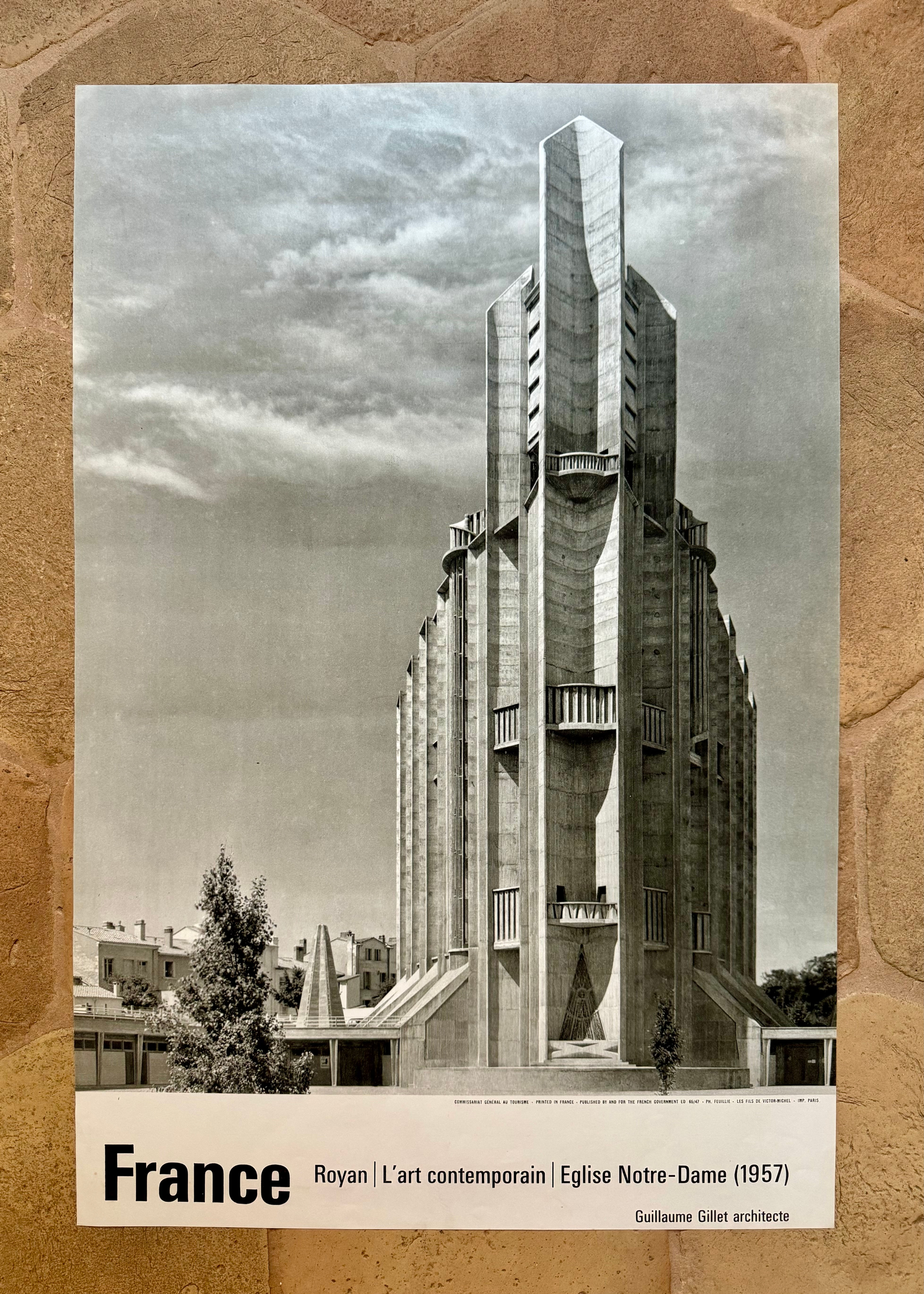 Manifesto originale – Royan | Chiesa di Notre-Dame (1957)” – Guillaume Gillet