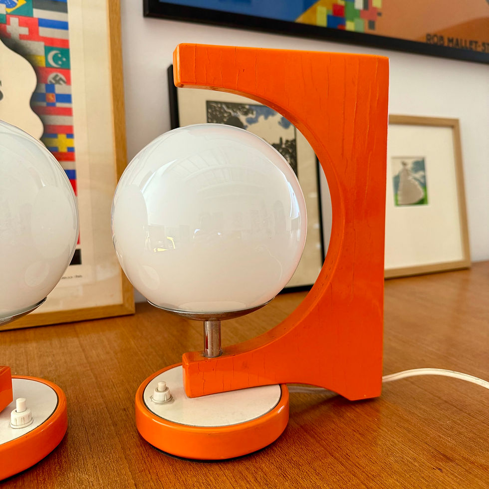 Thumbnail: Coppia di lampade anni '70 Space Age