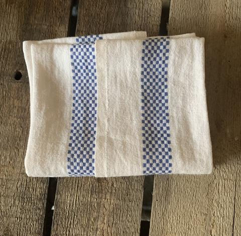 Thumbnail: Charvet Éditions "Lustucru" (Blue), White woven linen tea towel