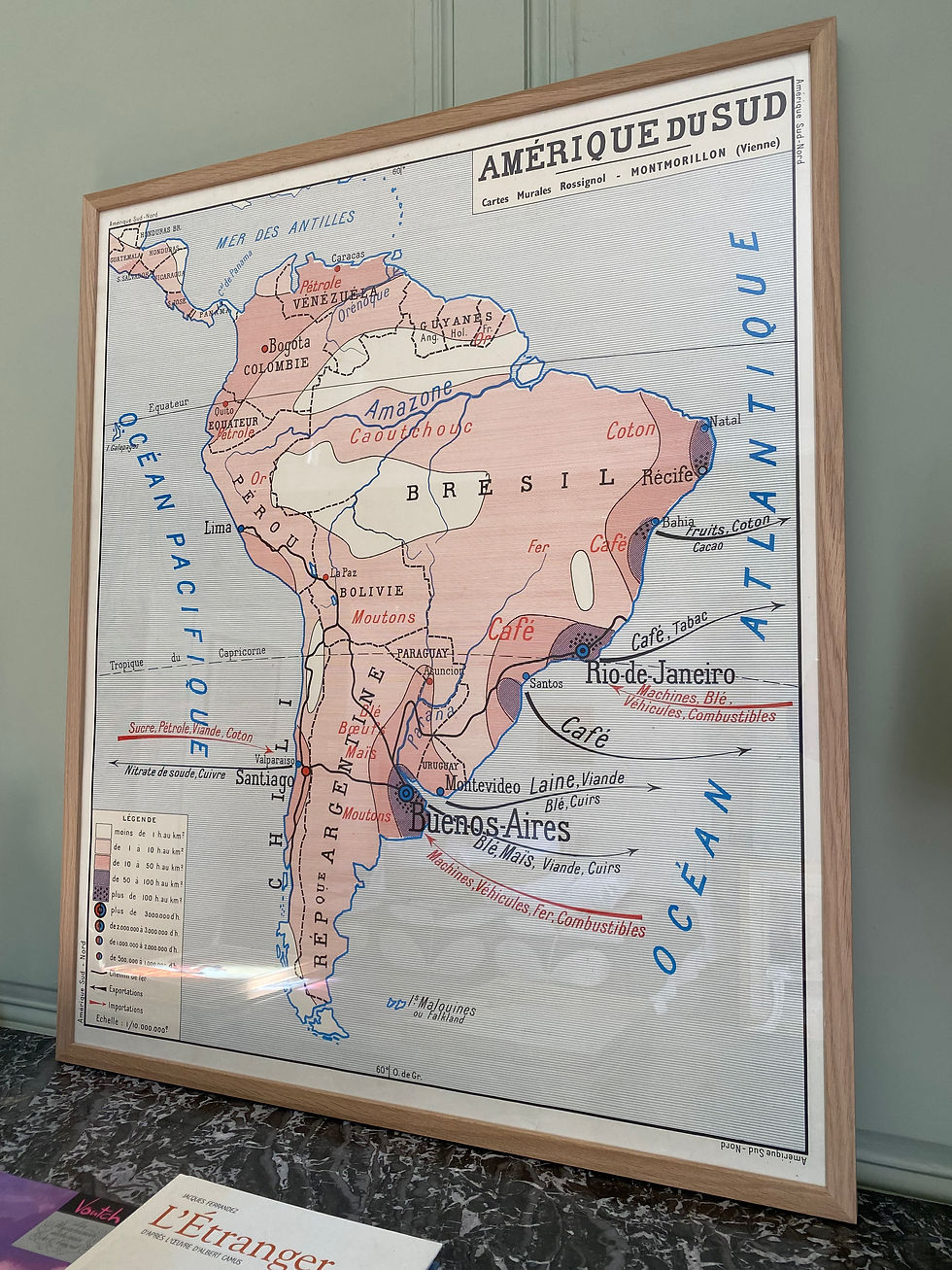 Thumbnail: French school map from 1960: South America