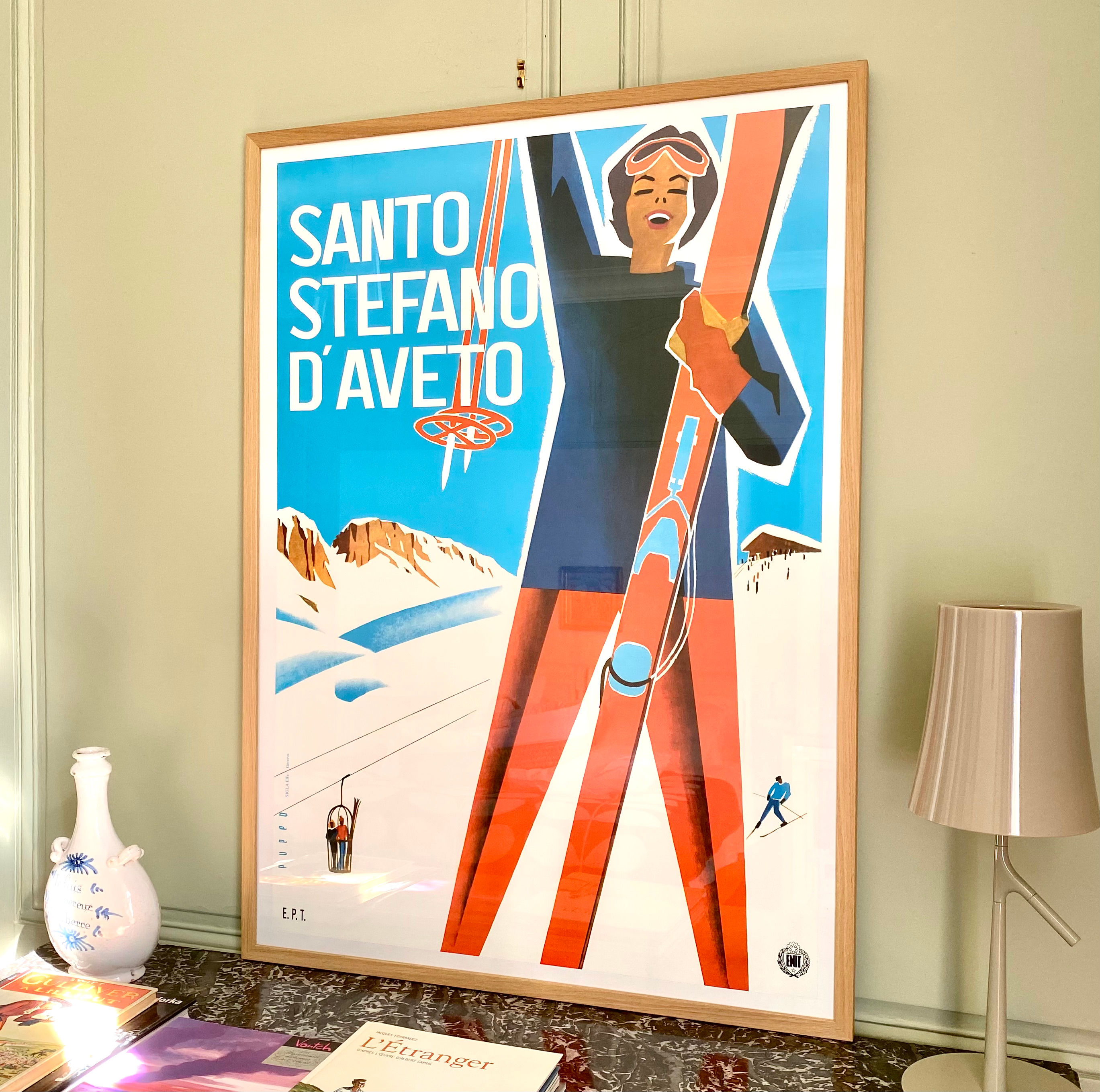 Italian poster of the 50's Santo Stefano d'Aveto