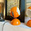 Miniature : Stunning pair of space age eyeball design table lamps