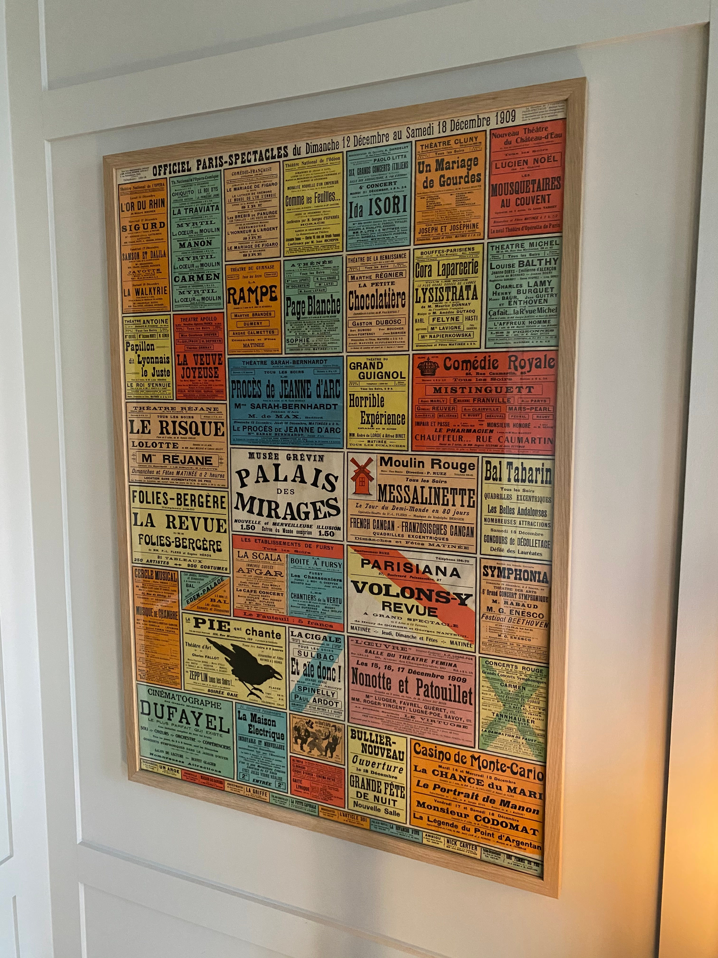 Poster "Officiel Paris-Spectacle" december 1909