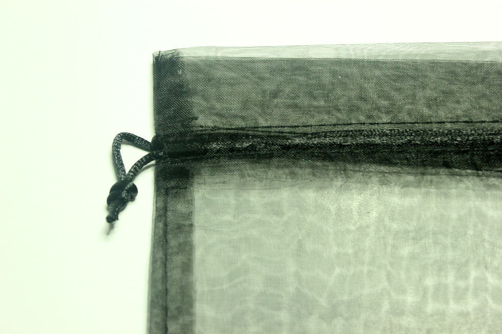 Thumbnail: Organza Bag - Black - 150 x 230mm