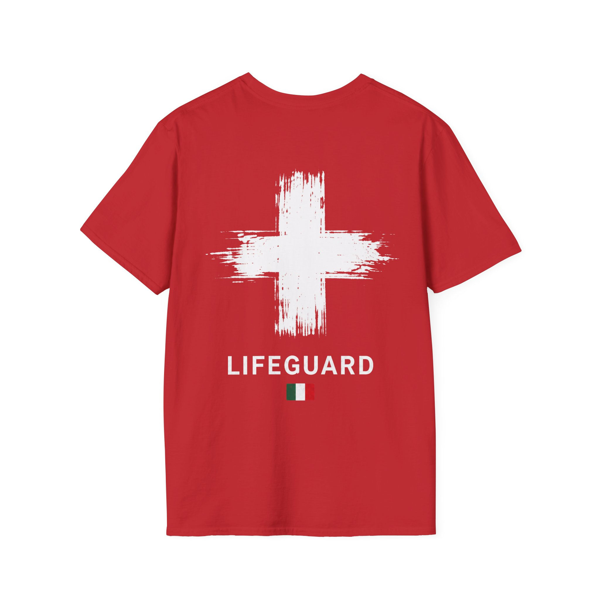 L'Italia S'è Festa Boat Party Baywatch T-Shirt Brush Red