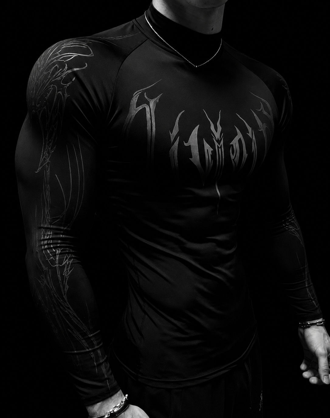 Camiseta de Compressão Manga Longa Shadow Veins #007