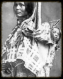 Shoshone mother with papoose
