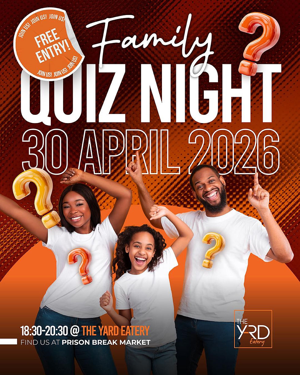 For the first time - QUIZ NIGHT at The Yard Eatery - Thurs 30 April