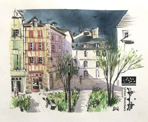 cours de dessin, aquarelle, et croquis urbain à Biarritz, Bayonne, pays basque